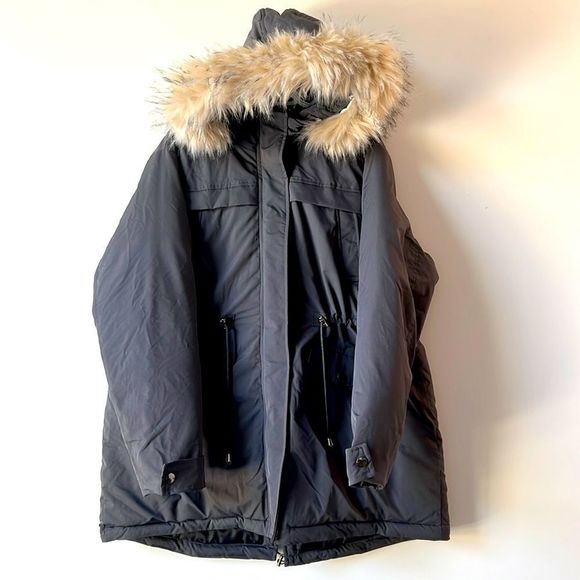 NUTEXROL Women's Heavy Thicken Puffer Down Warm Parka with Faux Fur Hood - Picture 3 of 17